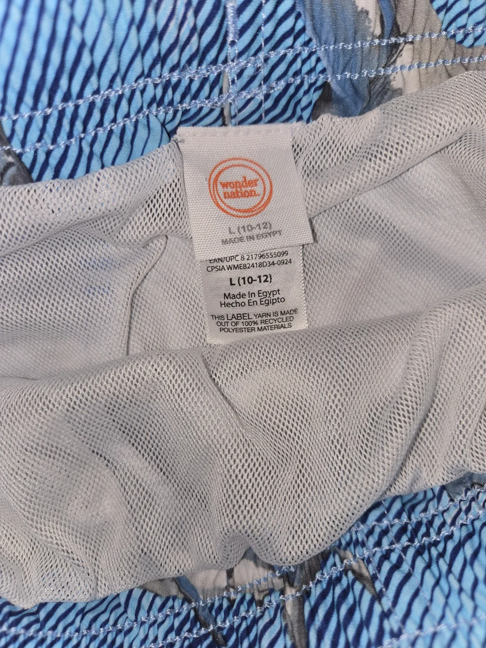 wonder nation Blue Shark Print Swim Trunks